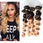10" - 26" Brazilian Remy Ombre Human Hair Extensions Oose Wave 1B / 27 Blonde Hair
