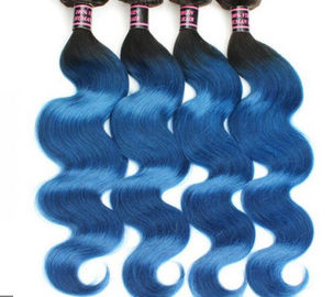 Здоровые волосы Extentions девственницы ранга 8A Ombre мягкие голубые для богини