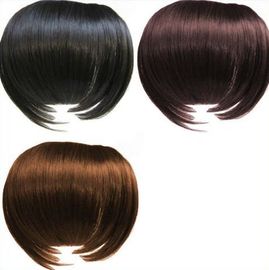 Черный и коричневый клубок бесплатно 100% Реми девственной волос Fringe парик