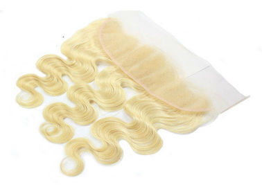 Объемная волна цвета волос 4 париков человеческих волос шнурка фронта Хуманьласе швейцарца дюйма белокурая