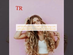 240*320 Резолюция кудрявые человеческие волосы парики с ламинированным материалом и OED и ODM услуги