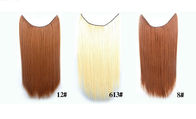 Synthetic Fibre Hair Extensions Straight Double Drawn Human Hair Wefts