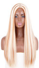 Blonde Straight Natural Human Hair Wigs Extensions White Color