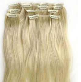 Желтые расширения человеческих волос девственницы закрепляют внутри, утки волос элегантной девственницы русские