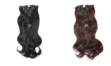 Colorful 20'' Heat Resistant Synthetic Hair Extensions Body Wave No Shedding
