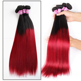 Мягкие волосы 1Б/красные волосы 3 девственницы 7А Омбре бразильские Омбре прямые связывают для взрослого