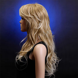 Парики человеческих волос шнурка естественного волосяного покрова полные с челками/расширениями влажных и волнистых волос
