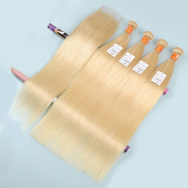 Custom Tangle Free Blond Full Lace Human Hair Wigs 100%  Remy Virgin Hair Fringe Wig