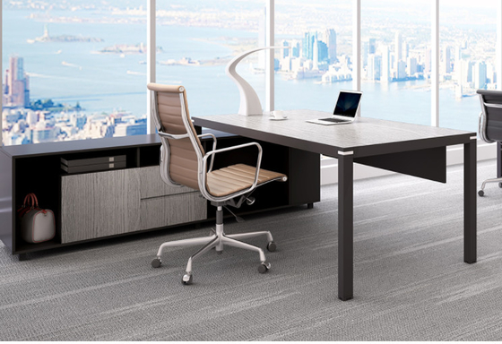 Melamine Office Furniture Manager Executive CEO L Shaped Office